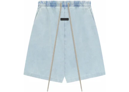 Essentials Relaxed Short Light Wash Denim